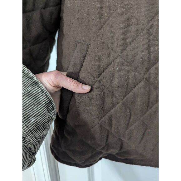 BDG quilted Shacket men's size medium brown lined snaps cotton Jacket - Picture 5 of 9
